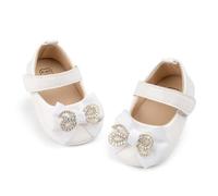 CENCIRILY Baby Girl Mary Jane Shoes Anti-Slip First Walking Bowknot Soft Sole Princess Wedding Dress Flats for 0-18 Month