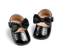CENCIRILY Baby Girl Mary Jane Shoes Anti-Slip First Walking Bowknot Soft Sole Princess Wedding Dress Flats for 0-18 Month