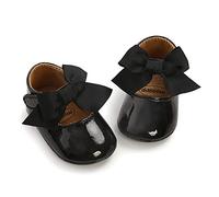 CENCIRILY Baby Girl Mary Jane Shoes Anti-Slip First Walking Bowknot Soft Sole Princess Wedding Dress Flats for 0-18 Month