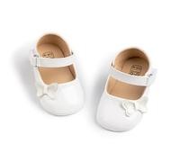 CENCIRILY Baby Girl Mary Jane Shoes Anti-Slip First Walking Bowknot Soft Sole Princess Wedding Dress Flats for 0-18 Month
