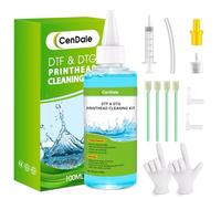CenDale Premium DTF Printhead Cleaning Solution - Universal Printhead Cleaner Kit for Any DTF & DTG Printers, Print Head Cleaning Kit for Epson ET8550 L1800 XP15000 R1390 XP600 Ink Printer (100ML)