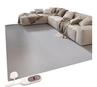 cendbirut Electric Heated Floor Mat,Large Adjustable Temperature Heated Carpet,Waterproof Electric Heating Area Rug Foot Warmer 9h Timing for Indoor,200×300cm