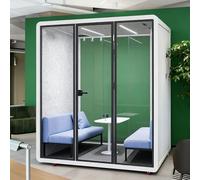 cendbirut Mobile Soundproof Office Pod Booth, Mobile Focus Study Room, Quiet Meeting Pod with Acoustic Panels,Privacy Silent Booth for Private Phone Calling,70.8in