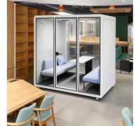 cendbirut Mobile Soundproof Office Pod Booth, Mobile Focus Study Room, Quiet Meeting Pod with Acoustic Panels,Privacy Silent Booth for Private Phone Calling,78.7in