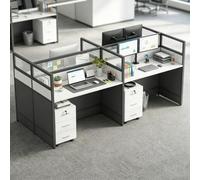 Cendbirut Modular Office Cubicles Desks, Staff Desk Workstation, Adjustable Wall Partitions, Layouts for Multi Person, Home Office, Call Center, Startup, 47.2"D x 23.6"W x 43.3"H