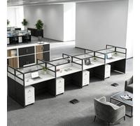 Cendbirut Modular Office Cubicles Desks, Staff Desk Workstation, Adjustable Wall Partitions, Layouts for Multi Person, Home Office, Call Center, Startup, 47.2"D x 23.6"W x 43.3"H