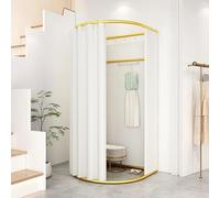 cendbirut Portable Changing Room Divider, Privacy Screen Partition with Shading Curtain and Hook Up, Clothing Store Fitting Room for Office, Outdoor Activity, Shopping Mall,White,100 * 95 * 200cm