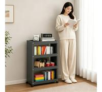 cendbirut Slim Storage Cart, Rolling Spice Rack, Kitchen Rolling Carts, Deep Metal Utility Carts, Narrow Storage Cabinet for Small Spaces, Bakers, Pantry, Dining Room,Gray,4Tier 22×9×39in