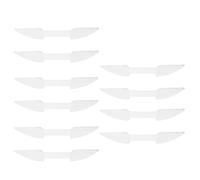 Cenei 10Pcs Silicone Flute Lip Pad Stickers Silicone Flute Tooth Pad Protective Stickers Protective Gear for Flute Players 0.5mm