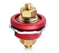 Cenei 3/8 Stud Remote Battery Power Junction Heavy Duty 24V Connector for Car, RV, Camping and Maritime Use - Red Terminal