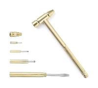 Cenei Anti-Rust Copper Hammer and Screwdriver Hand Tool, Screwdriver Hammer is Perfect for Opening Walnut Repair Drone Phones