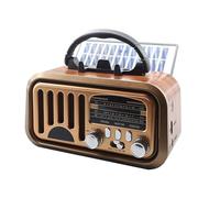 Cenei Bluetooth Speaker Classic Retro FM AM SW Three Bands Multifunctional TF Card USB Portable Stylish Classic Mini Radio with Solar Panal