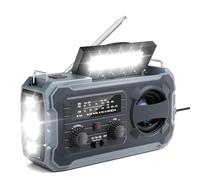 Cenei Emergency Weather Radio, 8000mAh Solar & Hand Crank Radio with AM/FM/NOAA, SOS Alarm, Phone Charger, for Outdoor & Home