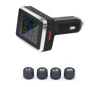 Cenei Four-Wheel Digital Tire Pressure Monitor Portable Four-Wheel Tire Pressure Monitor for Various General Models Digital Tire Pressure Detector