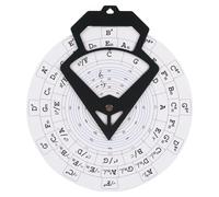 Cenei Guitar Accessories Musical Chord Wheel Circle of Fifths Wheel Guitar Chord Wheel for Musicians White