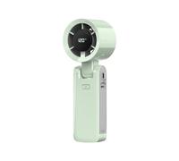 Cenei Handheld Infinitely Variable Speed Folding Fan 120 Wind Speeds Adjustable Portable Turbo Fan for Outdoor Travel Working Green