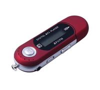 Cenei MP3 Player USB Style Digital LCD Screen Bluetooth FM for Listen Music and Office Red