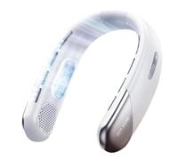 Cenei Portable Neck USB Neck Fan 4000mAh Bladeless Cooling Neck Fan 5th Gear Wind Electric Fans TEC Cooling Air Cooler Around Your Neck Hands Free Rechargeable Blow Cold A