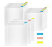 Cenei Scrapbook Paper Storage Organizer 12 X 12 Inch Clear Scrapbook Paper Organizer with Sticky Index Tabs Holds