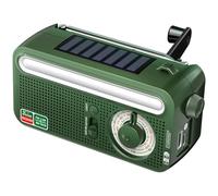 Cenei Solar Powered Hand Crank Weather Radio Flashlight Torch Outdoor Solar Panel Power Bank AM/FM NOAA Emergency Radio Survival Tool