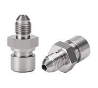 Cenei Stainless Steel 2PCS 4AN Male Brake Line Adapter Fitting M10 X 1.25 Metric Inverted Flare Female