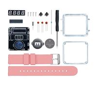 Cenei Transparent Case DIY Electronic Watch Kit LED Digital Tube Display 3V Soldering Project DIY Electronic Kit C