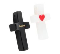 CENELO Cross My Heart Worry Stone Encouragement Gift Palm Pocket Stone Stress Relief Crosses Christian Religious Gift Holidays Praying Gift for Children and Adults, One Size, Stone, regular