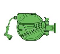Cenforge Retractable Garden Hose Reel, 5/8 in x 100 ft, Wall Mount Hose Reel, with 180° Swivel Bracket, Automatic Slow Return System, Any Length Lock for Outside