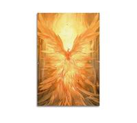 CENGLIS Animal Divine Looking And Shining Phoenix in The Jungle Poster Modern Wall Art Canvas Aesthetic Decoration Painting 12x18inch(30x45cm) Unframe-style