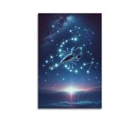 CENGLIS Boys Room Poster Scorpio Constellation in Sky Poster Modern Wall Art Canvas Aesthetic Decoration Painting 12x18inch(30x45cm) Unframe-style