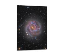 CENGLIS Constellation Poster Pink - Spiral Galaxy in Deep Space Poster Modern Wall Art Canvas Aesthetic Decoration Painting 24x36inch(60x90cm) Frame-style