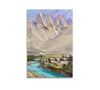 CENGLIS Dolomites Rock Thick - Layer Stacking Poster Modern Wall Art Canvas Aesthetic Decoration Painting 12x18inch(30x45cm) Unframe-style