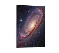 CENGLIS Space Poster Barred Spiral Galaxy Poster Modern Wall Art Canvas Aesthetic Decoration Painting 20x30inch(50x75cm) Frame-style