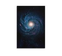 CENGLIS Space Poster Blue - Purple Spiral Galaxy Poster Modern Wall Art Canvas Aesthetic Decoration Painting 24x36inch(60x90cm) Unframe-style