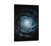 CENGLIS Space Poster Frosty Spiral Galaxy Poster Modern Wall Art Canvas Aesthetic Decoration Painting 24x36inch(60x90cm) Frame-style