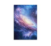 CENGLIS Space Poster Radiant Spiral Galaxy Poster Modern Wall Art Canvas Aesthetic Decoration Painting 16x24inch(40x60cm) Unframe-style