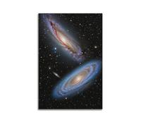 CENGLIS Space Poster Twin Spiral Galaxies Poster Modern Wall Art Canvas Aesthetic Decoration Painting 08x12inch(20x30cm) Unframe-style