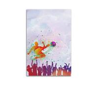 CENGLIS Sports Picture of Player Shooting with Colorful Splatter Ink Poster Modern Wall Art Canvas Aesthetic Decoration Painting 08x12inch(20x30cm) Unframe-style