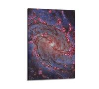 CENGLIS Telescope Poster Star - Forming Spiral Galaxy Poster Modern Wall Art Canvas Aesthetic Decoration Painting 16x24inch(40x60cm) Frame-style