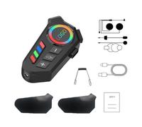 Cenifin 5.4 Motorcycle Helmets Headsets With 40H Playtimes IPX8 Waterproof Stereos Sound Builts In LED Light For Long Ride Motorcycle Intercoms With Atmosphere LED Lights