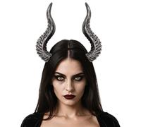 Cenifin Elegant Devil Horns Headbands Costume Event Parties Cosplay Headpiece Adjustable Punk Hair Accessory For Women Men Halloween Devil Horn Headpiece
