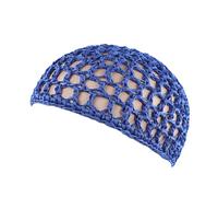 Cenifin Elegant Handwoven Pullover Hat Breathable Crochet Hollow Holiday Crochet Handwoven Hair Net Crocheted Hat Royal Blue