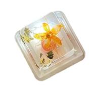 Cenifin Floral Epoxy Keycap OEM Height Translucent Keycaps for Mechanical Keyboard Enthusiasts Resin Flower 1PC Mechanical Keyboard