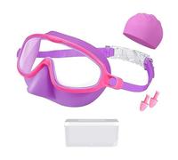 Cenifin Kid Swim Goggles Wide View Frogs Resistant Swimming Glasses With Earplugs And Hat For Children Boy Girl Swimming Child Gear With Earplugs & Hat