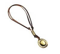 Cenifin User Friendly Alloy Vintage Necklace Comfortable Brown Leather Neck Jewelry For Fashion Enthusiasts Brown Leather Necklace Casual Formal