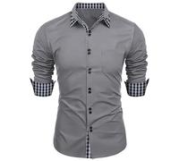 Cenlang Mens Long Sleeve Shirts Loose Fit UV Long Sleeve Top Men Men's Shirts Casual Regular White Cufflink Shirt Bohemian Overshirt Floral Embroidery Detail Western Orange