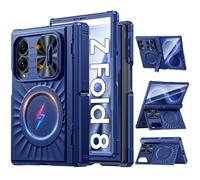 CENMASO Magnetic for Samsung Galaxy Z Fold 8 Case with Stand, Fit for Magsafe, Hinge Protection, Screen Protector, Built-in Dual Hidden Kickstand, Slim Shockproof Case for Galaxy Z Fold 8-Blue