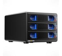 CENMATE 3 Bay Hard Drive Enclosure with Cooling Fan for 2.5“/3.5" SATA HDD/SSD with USB A/C 3.0, Support 60TB, Hot Swappable, Daisy Chain Expansion, Tool-Free HDD Enclosure, DAS(NO RAID/NAS)