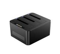 CENMATE Hard Drive Docking Station, 3 Bay HDD Docking Station for 2.5/3.5 inch SATA SSD/HDD, USB 3.0 A/C Cable, Support Hot Swap