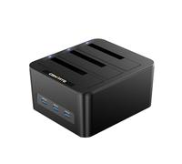 CENMATE Hard Drive Docking Station, 3 Bay HDD Docking Station for 2.5/3.5 inch SATA SSD/HDD, USB3.0 A/C Cable with 3x USB HOST, Support Hot Swap